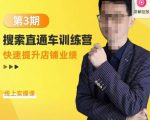 震宇第3期搜索直通车训练营，​快速提升店铺业绩，线上实操课-葛仙仙资源库