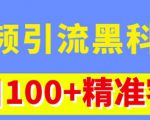 视频引流黑科技玩法,不花钱推广,视频播放量达到100万+,每日100+精准客源-葛仙仙资源库