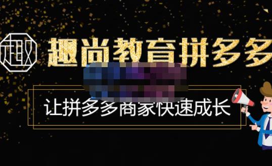 趣尚教育·拼多多运营实操VIP特训营，让拼多多商家快速成长-价值3180元-葛仙仙资源库
