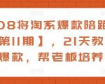 108将淘系爆款陪跑营【第11期】,21天教运营打爆款,帮老板培养运营-葛仙仙资源库