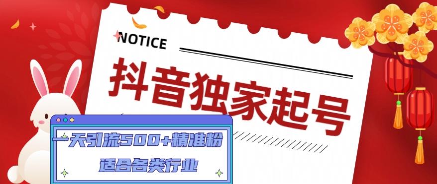 抖音独家起号，一天引流500+精准粉，适合各类行业（9节视频课）-葛仙仙资源库