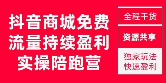 抖音商城搜索持续盈利陪跑成长营，抖音商城搜索从0-1、从1到10的全面解决方案-葛仙仙资源库