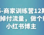 小红书-商家训练营12期:让商家丢掉付流量,做个赚钱的小红书博主-葛仙仙资源库