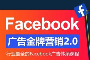 Facebook广告营销体系化教程,Facebook广告金牌营销2.0,行业最全的Facebook广告体系课程-葛仙仙资源库