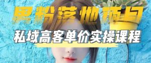 【男粉落地项目】零基础玩转男粉短视频转私域日产500+,2023男粉高客单价实操教程-葛仙仙资源库