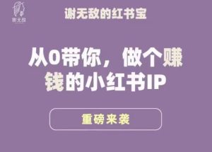 谢无敌·小红书运营大宝典,从0带你做个赚钱的小红书IP-葛仙仙资源库