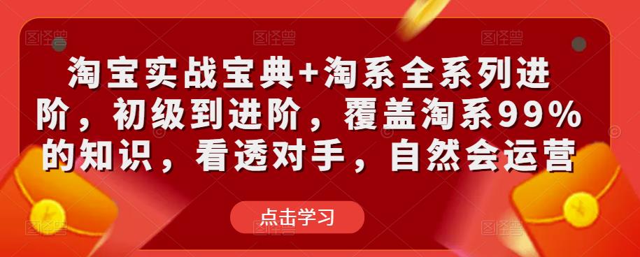 淘宝实战宝典+淘系全系列进阶，初级到进阶，覆盖淘系99%的知识，看透对手，自然会运营-葛仙仙资源库