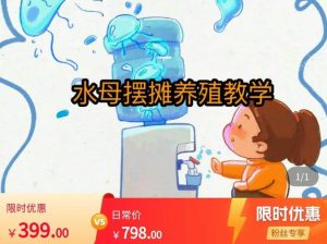 水母摆摊教学，包括摆摊技术、养殖技术、拿货渠道、抖音运营等-葛仙仙资源库