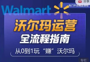 沃尔玛店铺前期运营从零到一最全指南,全面挖掘沃尔玛入门盲区,深度打造新手实操技巧-葛仙仙资源库