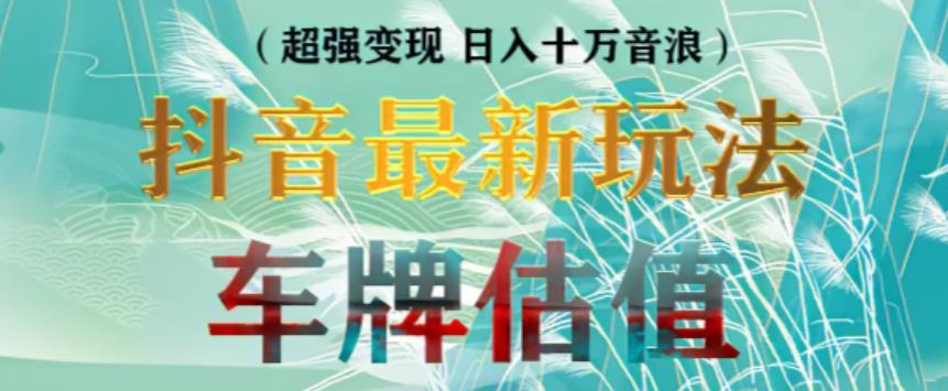 抖音最新无人直播变现直播车牌估值玩法项目，轻松日赚几百+【详细玩法教程】-葛仙仙资源库