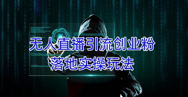 外面收费3980的无人直播引流创业粉落地实操玩法，单日引100+精准创业粉-葛仙仙资源库