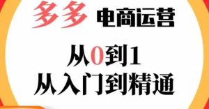 嗝姐小乔·23年系列课:多多运营从0到1,掌握电商运营技巧,学会合理运营链接,活动、推广等流程-葛仙仙资源库