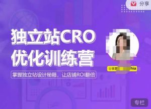 独立站CRO优化训练营，掌握独立站设计秘籍，打造高转化的独立站，让店铺ROI翻倍-葛仙仙资源库