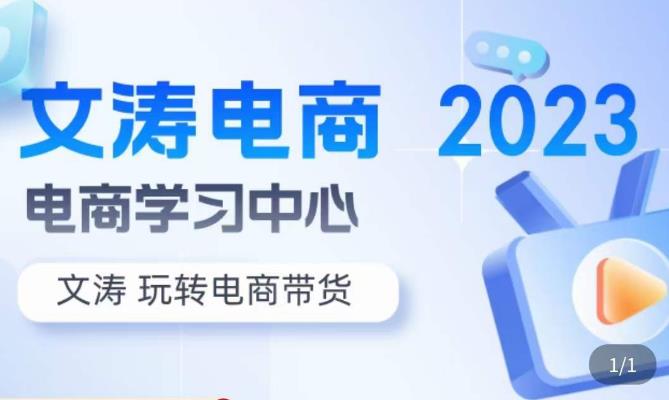 文涛电商·7天零基础自然流起号，​快速掌握店铺运营的核心玩法，突破自然展现量，玩转直播带货-葛仙仙资源库