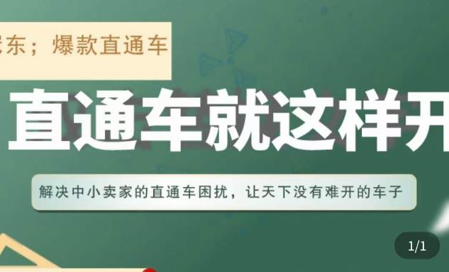 冠东·淘系直通车保姆级教程，全面讲解直通车就那么简单-葛仙仙资源库