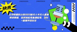 云顶联盟彭小四2023新无人半无人直播带货教程,自然流起号鱼塘起号,OBS+直播伴侣玩法-葛仙仙资源库