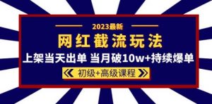 2023网红·同款截流玩法【初级+高级课程】上架当天出单当月破10w+持续爆单-葛仙仙资源库