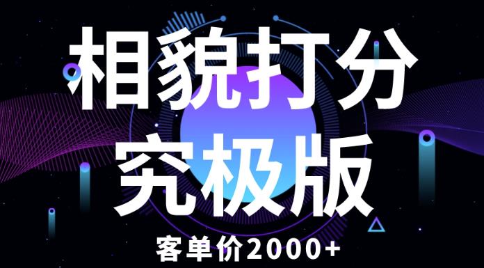 相貌打分究极版，客单价2000+纯新手小白就可操作的项目-葛仙仙资源库