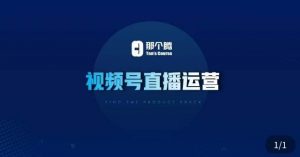那个腾·视频号直播运营，​视频号直播推流逻辑/流量渠道解析/直播起号攻略/直播实操技巧-葛仙仙资源库