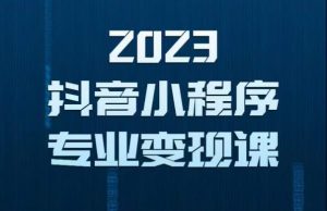 2023年抖音小程序变现保姆级教程,0粉丝新号,无需实名,3天起号,第1条视频就有收入-葛仙仙资源库