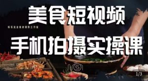 烁石·美食视频手机拍摄实操课,美食摄影理论、手机拍摄相关设置、剪辑调色、布光原理等内容-葛仙仙资源库