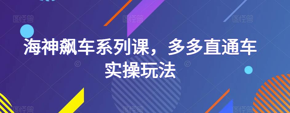 海神飙车系列课，多多直通车实操玩法-葛仙仙资源库