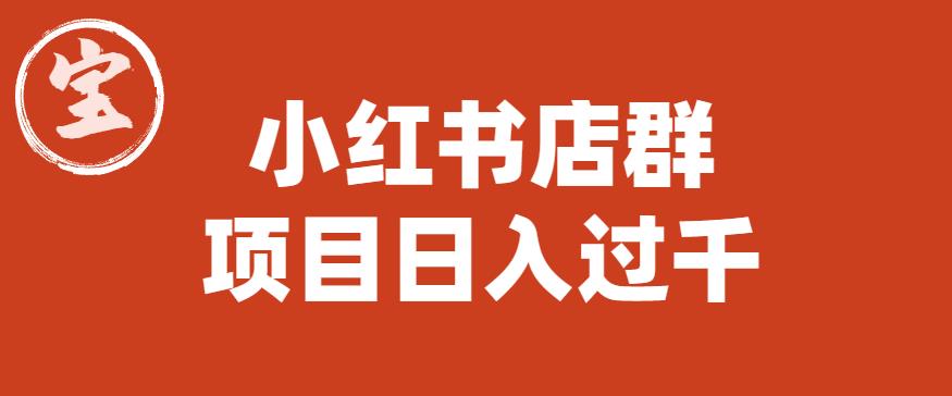 宝哥小红书店群项目，日入过千（图文教程）【揭秘】-葛仙仙资源库