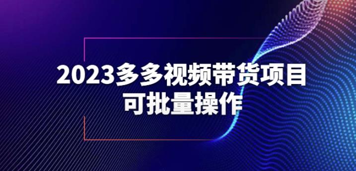2023多多视频带货项目，可批量操作【保姆级教学】【揭秘】-葛仙仙资源库