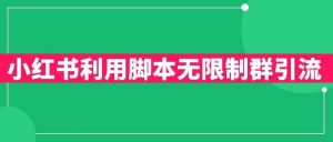 小红书利用脚本无限群引流日引创业粉300+【揭秘】-葛仙仙资源库