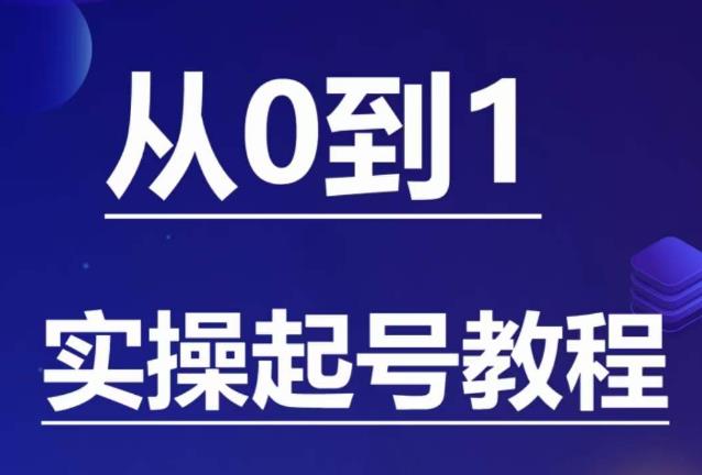 石野·小白起号实操教程，​掌握各种起号的玩法技术，了解流量的核心-葛仙仙资源库
