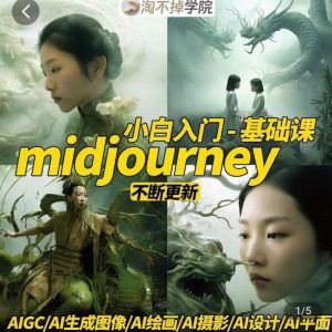 淘不掉学院·midjourney小白入门基础,AI摄影+AI设计+AI绘画-AIGC作图-葛仙仙资源库