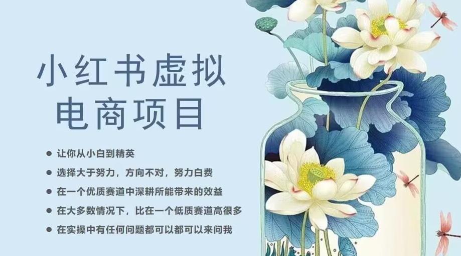 小红书虚拟电商从0到1，让你从小白到精英（20节实操课程）-葛仙仙资源库