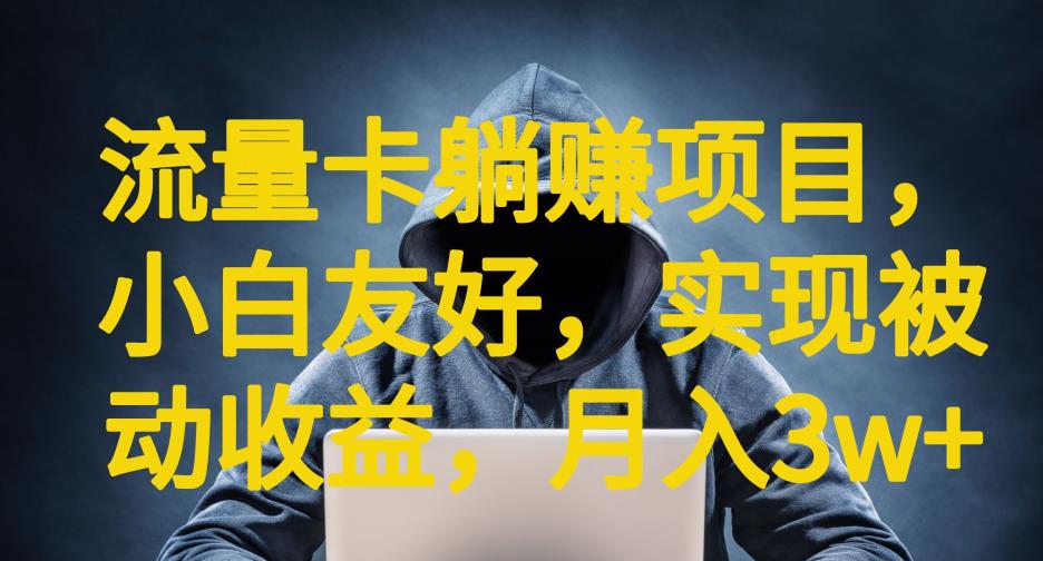 流量卡躺赚项目，小白友好，开设后台，实现被动收益，只要出卡，就能一直赚钱，利润高昂【揭秘】-葛仙仙资源库
