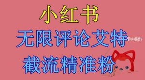 小红书无限评论艾特截流精准粉(软件+教程)-葛仙仙资源库