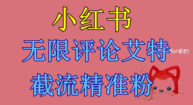 小红书无限评论艾特截流精准粉（软件+教程）-葛仙仙资源库