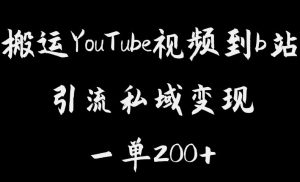 搬运YouTube视频到b站,引流私域一单利润200+,几乎0成本!【揭秘】-葛仙仙资源库