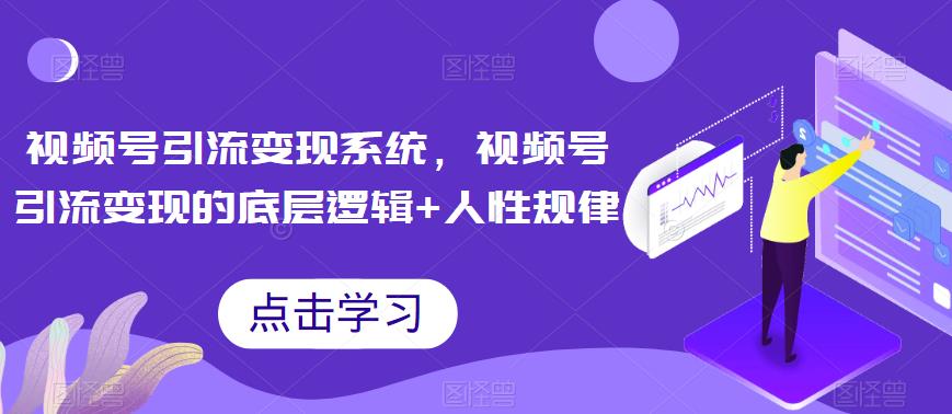 视频号引流变现系统，视频号引流变现的底层逻辑+人性规律-葛仙仙资源库