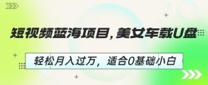 短视频蓝海项目,美女车载U盘,轻松月入过万,适合0基础小白【揭秘】-葛仙仙资源库