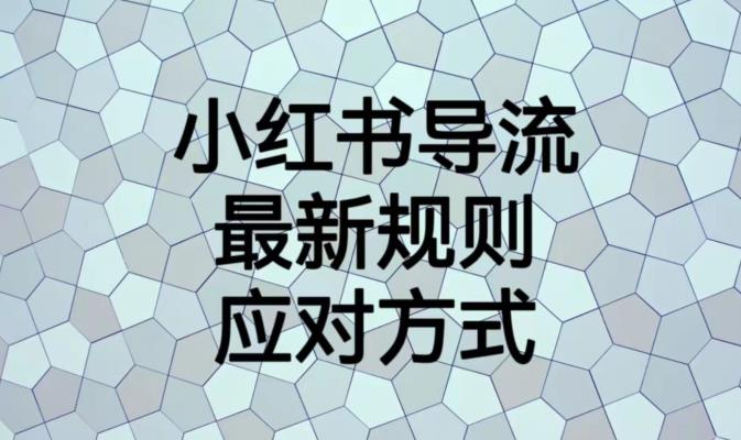 小红书导流最新规则应对方式【揭秘】-葛仙仙资源库