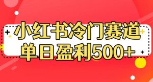 小红书冷门赛道,单日盈利500+【揭秘】-葛仙仙资源库