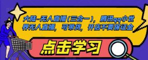 大陆-无人直播(三合一),腾讯qq小世界无人直播,可带货,开店不要保证金-葛仙仙资源库