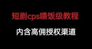 短剧cps喂饭级教学,内涵高佣授权渠道-葛仙仙资源库