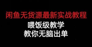 闲鱼无货源最新实战教程，喂饭级教学，教你无脑出单【揭秘】-葛仙仙资源库