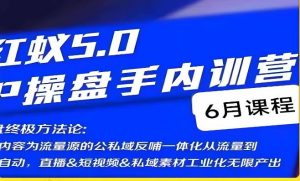 红蚁5.0IP操盘手内训营，IP操盘终极方法论-葛仙仙资源库