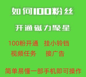 最新外面收费398的快手100粉开通磁力聚星方法操作简单秒开-葛仙仙资源库