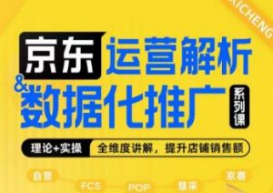 京东运营解析与数据化推广系列课,全维度讲解京东运营逻辑+数据化推广提升店铺销售额-葛仙仙资源库