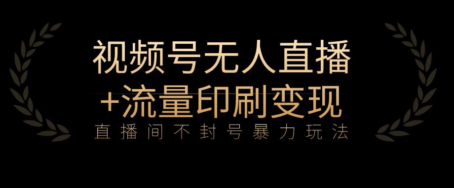 全网首发视频号不封号无人直播暴利玩法+流量印刷机变现，日入1000+【揭秘】-葛仙仙资源库