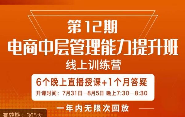 陈少珊·电商中层管理能力提升班，学习对象-电商公司各个岗位的主管，20人人以内的电商公司老板-葛仙仙资源库