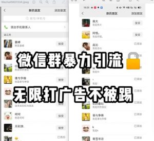 微信群引流无限打广告防踢教程,零风险日引200+精准粉-葛仙仙资源库