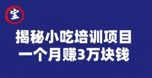 宝哥揭秘小吃培训项目，利润非常很可观，一个月赚3万块钱-葛仙仙资源库